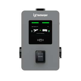 Public Dual AC Wallbox 2x22kW ISO15118 Plug&Charge OCPP1.6J & 2.0.1 Compliant