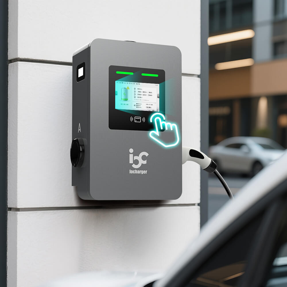 ac ev charger touch display